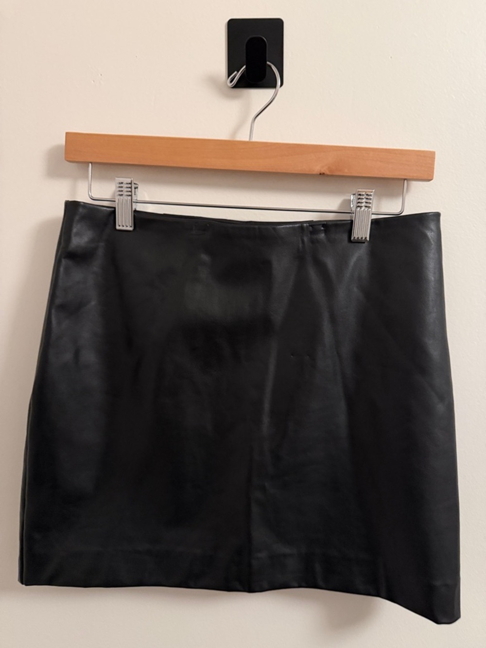 Express Black Faux Leather Mini Skirt